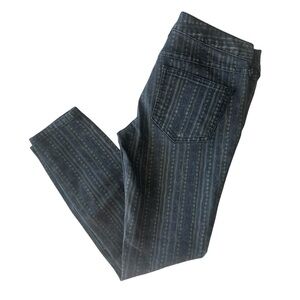 2/$30 Free People Women's Black Skinny Bali Tribal Boho Printed Jeans Size 26